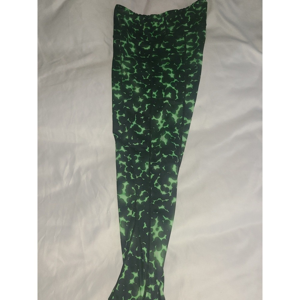 Constantly Varied Gear Neon Green Black Abstract Leggings XS Pockets Squat Proof - Picture 10 of 16